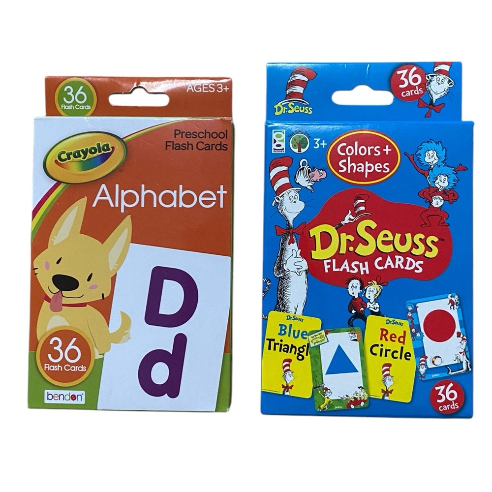 NIB Crayola Alphabet & Dr. Seuss Colors & Shapes Flashcards